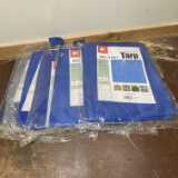 Lot of 5 - 5 ft x 7 ft Light Duty Weather Resistant Tarps - Unopened