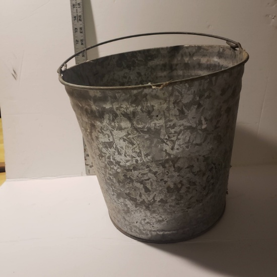 Vintage Galvanized Pail with Handle