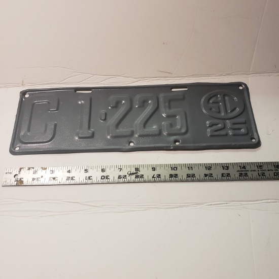 Vintage SC 1926 Metal Embossed License Plate