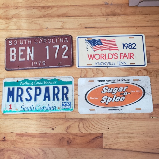 Lot of Vintage License Plate Tags