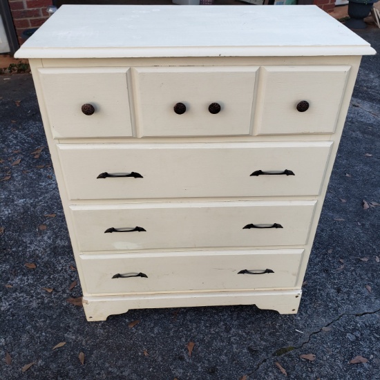 Vintage Wood 4 Drawer Chest of Drawers