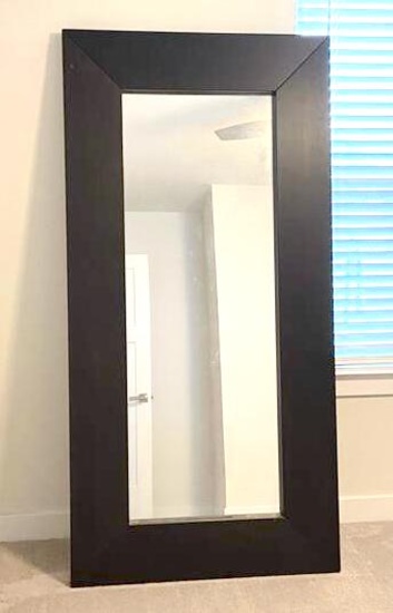 Large Mirror with Wooden Frame