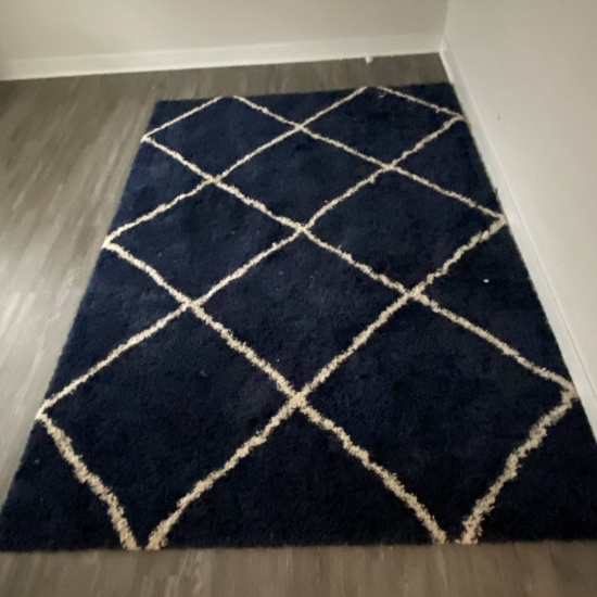 Navy & Ivory Hudson Shag Area Rug