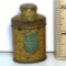 Vintage Metal Talcum Powder Bottle with Powder Inside