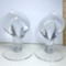 Pair of Glass Vintage Jack-in-the-Pulpit Candle Holders