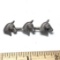 Antique Sterling Silver 3 Horse Head Pin