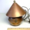 Antique Small Art Deco Copper Lamp w/ Shade made by Chase Brass & Copper Co. - Stamped on bottom