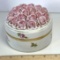 Beautiful Vintage Lidded Powder Dish w/Applied Roses on Lid - Marked Germany
