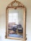 Large Antique Mirror with Ornately Carved Wooden Gilt Frame