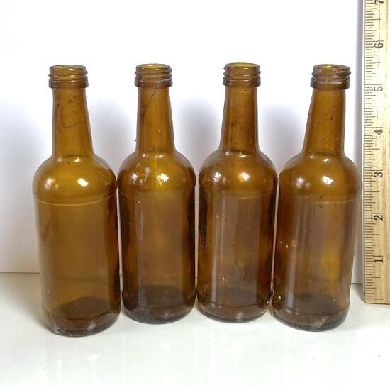 Lot of 4 John Harvey’s Sons Brown Bottles