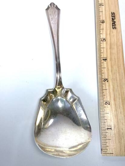 Vintage Alvin Sterling Silver Large Scoop with Monogrammed Handle