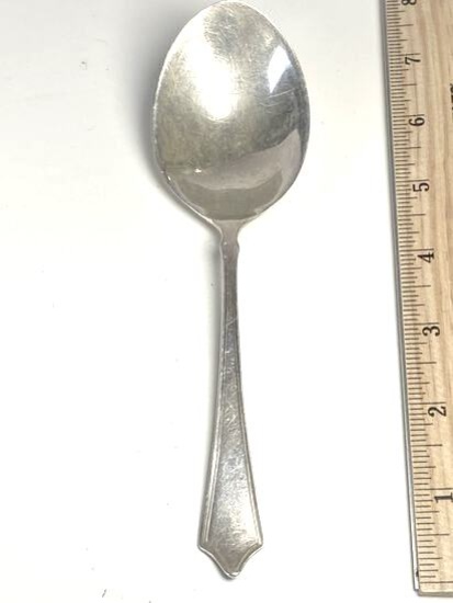 Vintage Large Sterling Silver Serving Spoon