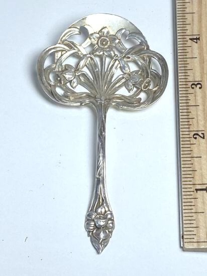 Vintage Gilreath-Durham Pierced Waffle Server w/ Beautiful Floral Design