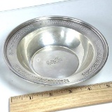 Vintage Sterling Silver Bowl with Monogrammed Bottom