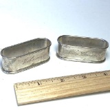 Pair of Sterling Silver Napkin Holders