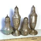 Lot of Misc Sterling Silver Salt & Pepper Shakers