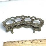 Pretty Vintage Silver Plated Ornate Lipstick Caddy by Celeste