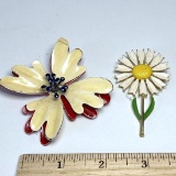 Pair of Vintage Enamel Pins