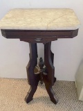 Late 19th Century Eastlake Marble Top Side Table