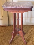 Gorgeous Antique Eastlake Side Table with Marble Top
