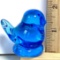 Small 1990 Fenton Blue Bird Signed by Artist Leo Ward