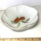 1961 Porcelain Royal Worcester Evesham Bowl with Fruit Design & Gilt Edge