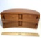 Unique Vintage Wooden Curved Jewelry Box with 4 Drawers