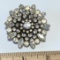 Pretty Vintage Flower Rhinestone Brooch