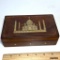 Vintage Wooden Hinged Box with Beautiful Inlay of Taj Majal India