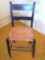 Antique Wooden Children’s Chair with Woven Seat