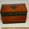 Small Vintage Wooden Divided Card Box