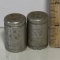 Pair of Small Metal Salt & Pepper Shakers