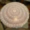 Gorgeous Hand Crocheted White Round Table Cloth