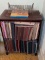 Vintage Wooden Record Cabinet FULL of Misc Vinyl Records