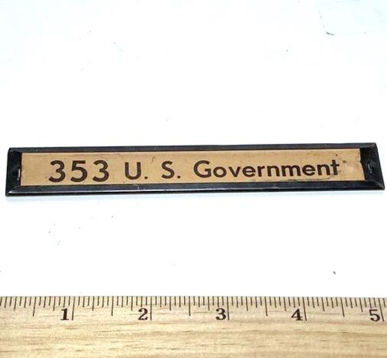 Vintage “U.S. Government” Door Plate