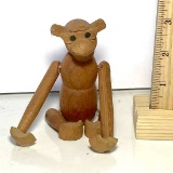 Bojesen Style Hand Carved Teak Monkey Shelf Sitter