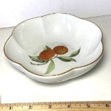 1961 Porcelain Royal Worcester Evesham Bowl with Fruit Design & Gilt Edge