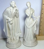 Vintage Porcelain Colonial Couple Figurines