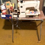 Vintage Kenmore Sewing Machine with Many Sewing Notions - Works