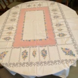 Vintage Linen Square Tablecloth