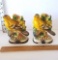 Lot of 2 Vintage Japan Yellow Ceramic Bird Figurines