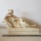 Lovely Vintage Chalk Ware Lounging Grecian Lady