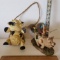 Resin Swinging Cow and Kids Riding Pig Figurines