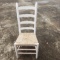 Vintage Wood Ladder Back, Woven Seat Chair