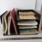 Metal Desk Organizer Containing Miscellaneous Military Books