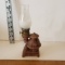 Miniature Ceramic Pot Belly Stove Oil Lamp