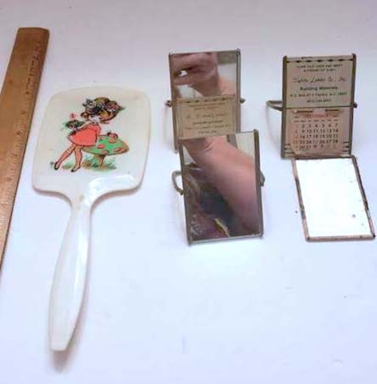 Vintage Mirror Lot, Adorable Hand Held, 1990’s Advertising