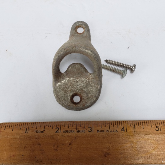 Vintage Aluminum Wall Mount Bottle Opener, West Germany