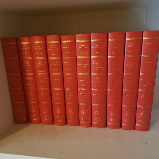 Grolier Classics Set Of 10 Hardback Classics