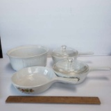 Vintage Corning Ware Lot, 3 Spice Of Life Pans, 1 Everyday Gourmet 2.5 Qt